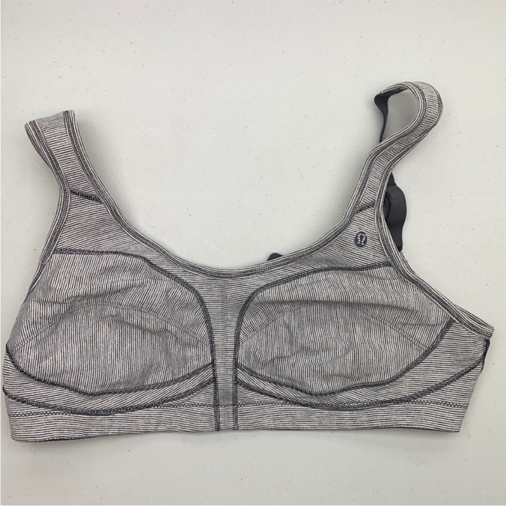 lululemon athletica Striped Sports Bra - Black and White